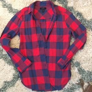 J. Crew women’s flannel buttoned up top